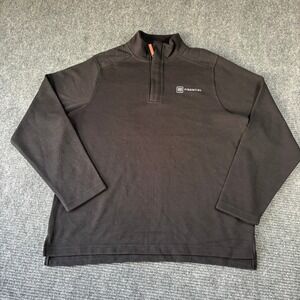 Boxercraft Sullivan 1/4 Zip Pullover Black GM Financial Mens Medium BM5201 NWT